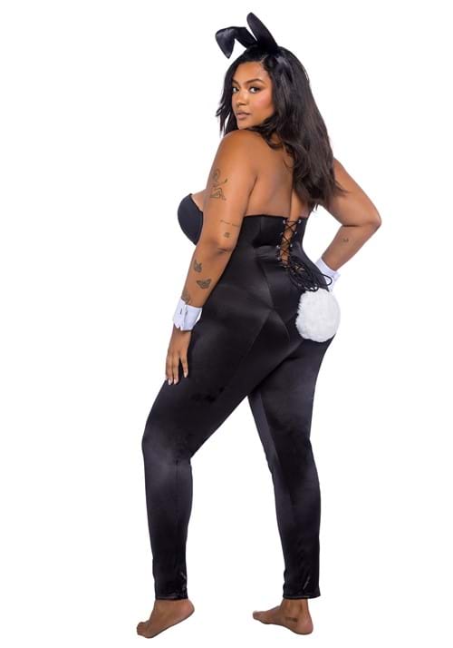 Women's Plus Size Black Playboy Bunny Playmate Costume - US 2067