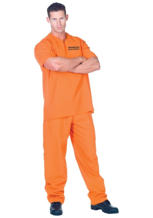 Plus Size Public Offender Inmate Costume for Adults - US 6037