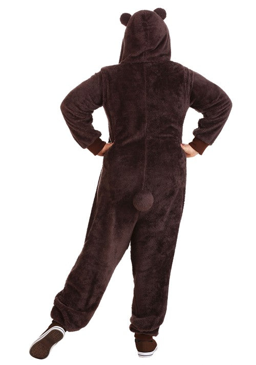 Plus Size Brown Bear Onesie Costume for Adults - US 3057