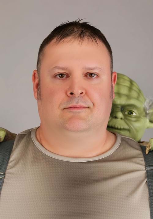 Plus Size Deluxe Star Wars Luke Skywalker with Yoda Costume for Men - US 0010