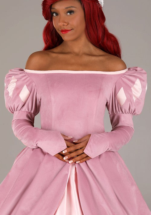 Women's Plus Size Disney The Little Mermaid Pink Dress Ariel Costume Dress - US 8772