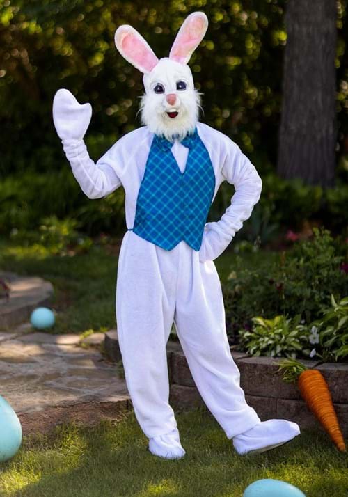 Plus Size Adult Mascot Easter Bunny Costume - US 9043