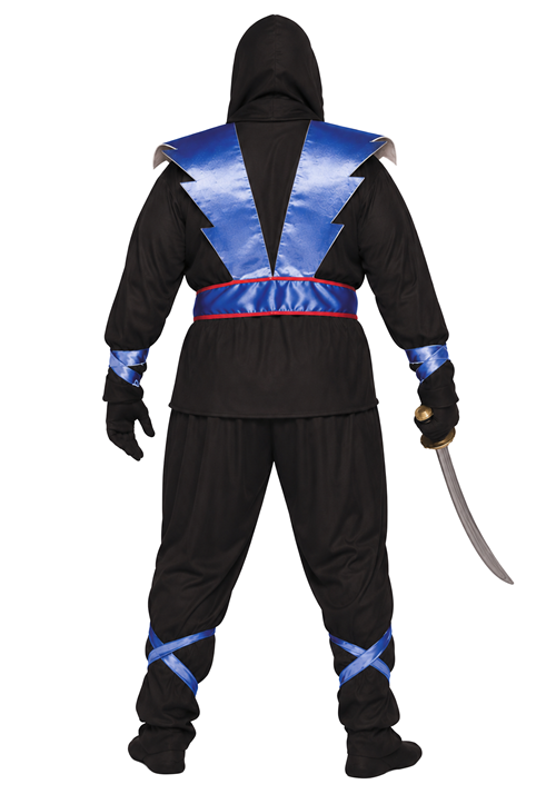 Plus Size Ninja Master Blue Armor Costume for Men - US 5988