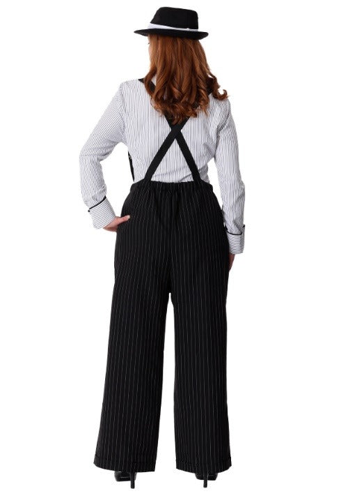 Plus Size Pinstripe Gangster Women's Costume - US 5803