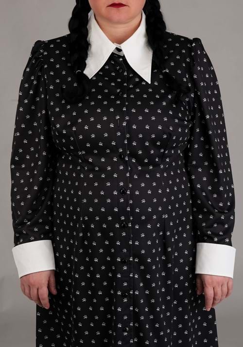Plus Size Wednesday Addams Polka Dot Costume for Women - US 5870