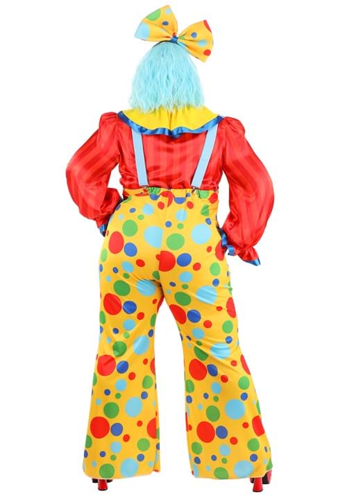 Adult Plus Size Posh Polka Dot Clown Costume - US 7698