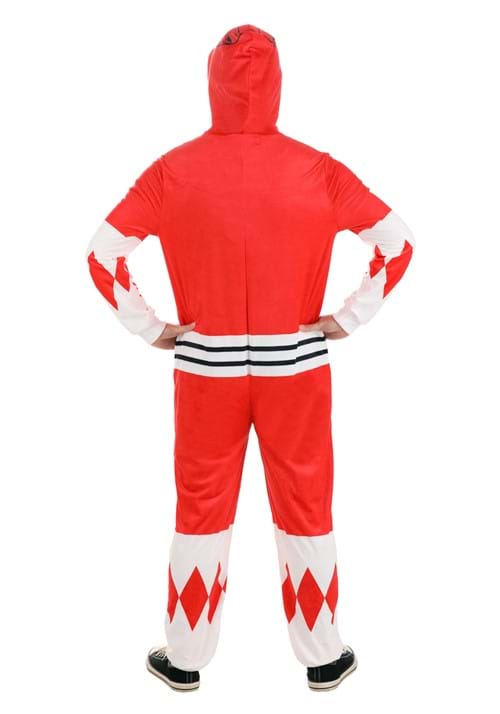 Adult Power Rangers Red Ranger Hooded Union Suit Costume - US 0403