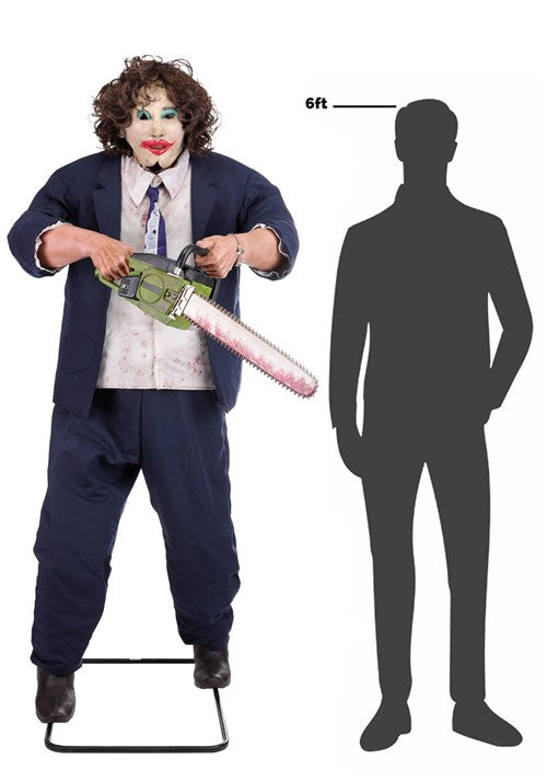 6.75FT Pretty Woman Leatherface Texas Chainsaw Massacre Animatronic Decoration - US 6262