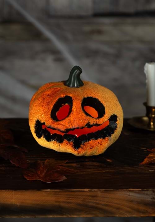 Light Up Spooky Pumpkin with Red Lights Decoration - US 2989
