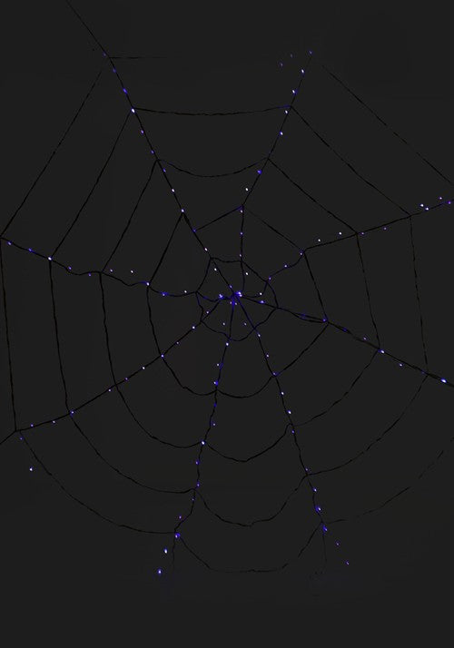 Purple Light-Up Spider Web Prop Decoration - US 9689
