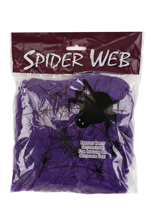 200 Square FT Purple Spider Web Halloween Decoration - US 7171