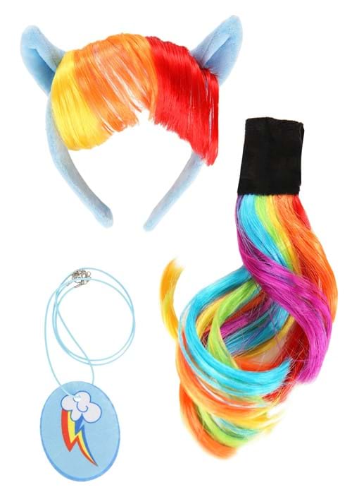 Rainbow Dash Headband Tail & Cutie Mark Costume Acessory Kit - US 9120