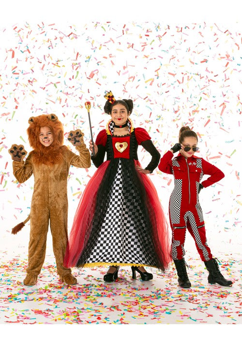 Ravishing Queen of Hearts Costume for Girls - US 3815