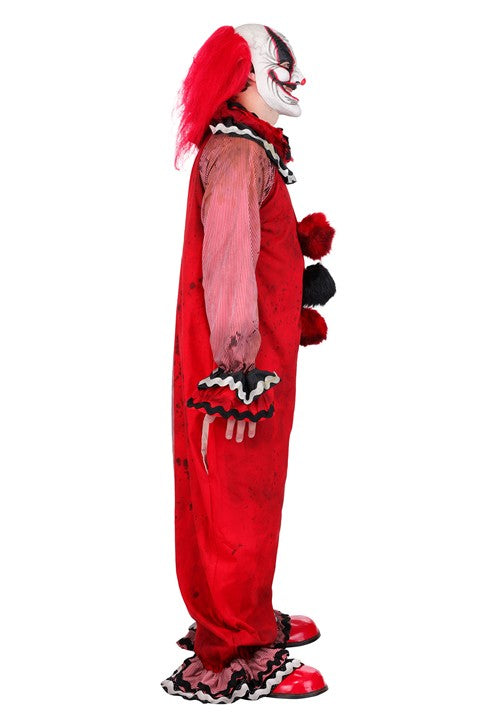 Adult Red Carousel Clown Costume with Mask - US 8734