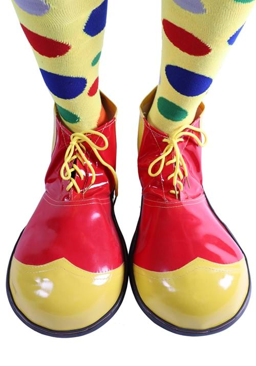 Red and Yellow Jumbo Clown Shoes - US 9910