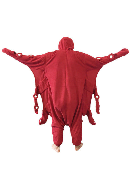 Adult Red Octopus Kigurumi Costume - US 4028