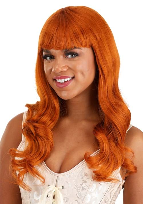 Rich Orange Long Wavy Wig for Women - US 1240