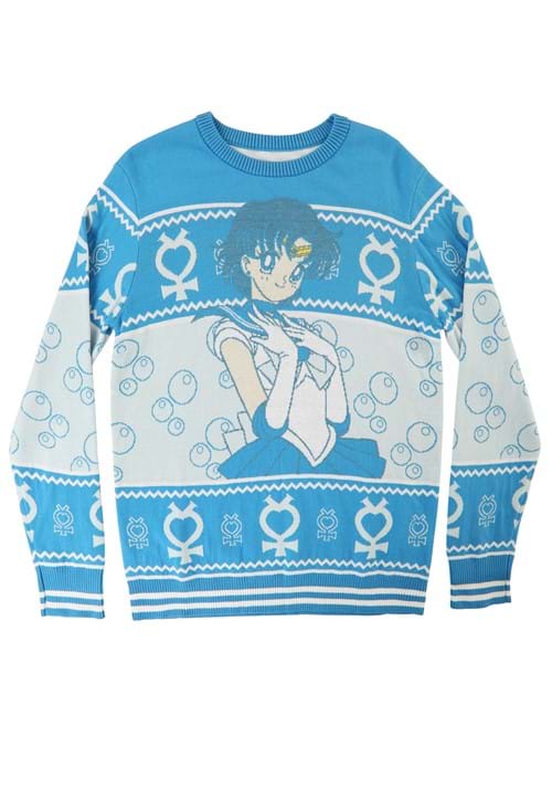 Sailor Moon Sailor Mercury Adult Ugly Sweater - US 5941