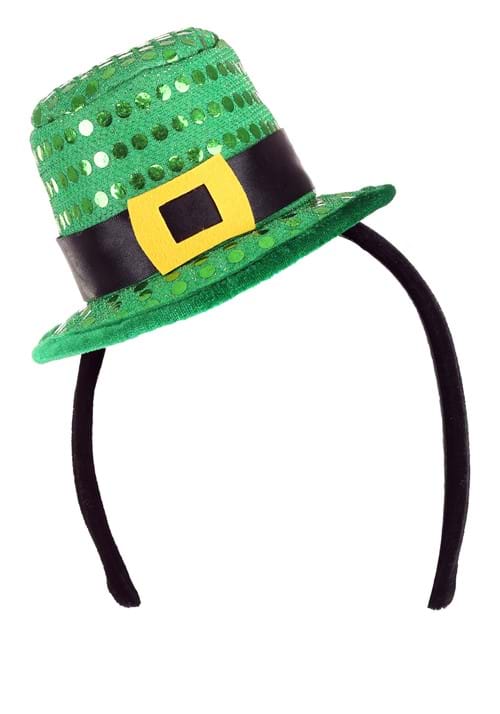 Mini Leprechaun Sequin Costume Hat Headband - US 5463