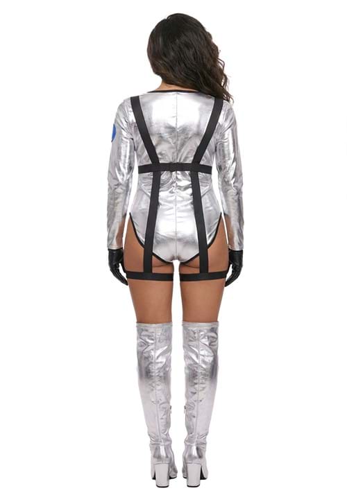 Sexy Silver Astronaut Costume Romper for Women - US 2226