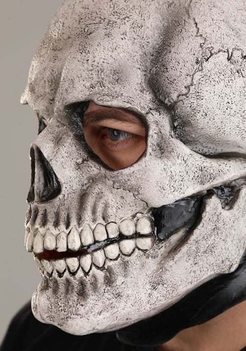 Adult White Skeleton Full Face Costume Mask - US 9303