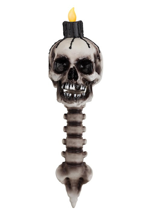 23-Inch Light Up Skull Torch Decoration - US 6817