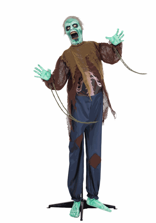 5.5FT Spineless Stanley Animatronic Zombie Decoration - Scream Saver - US 2881