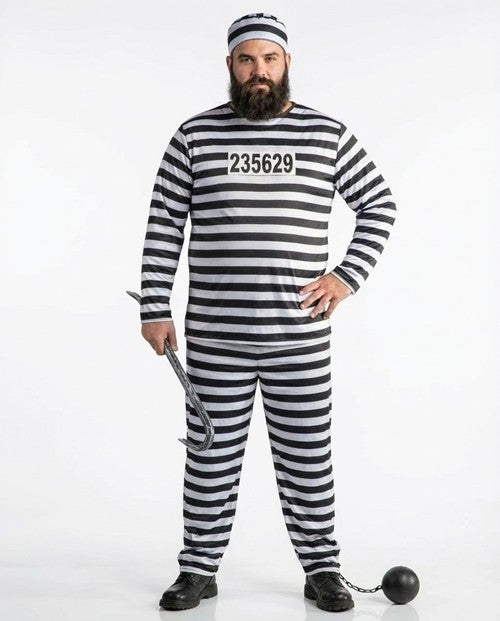 Plus Size Men's Prisoner Costume - US 0534