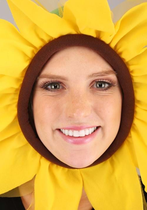 Yellow Sunflower Costume Hood Accessory - US 8936