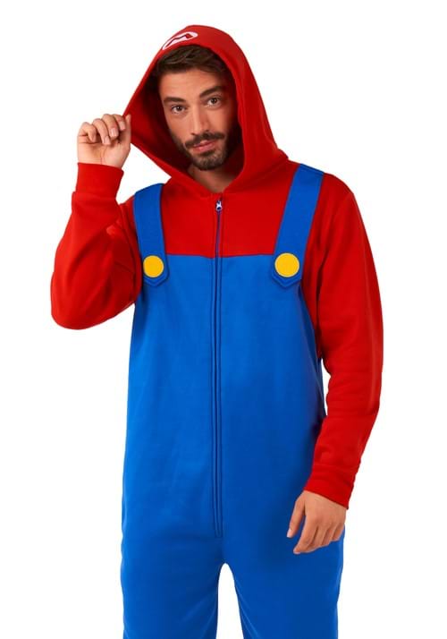 Super Mario Bros. Mario Costume Onesie for Adults - US 4941