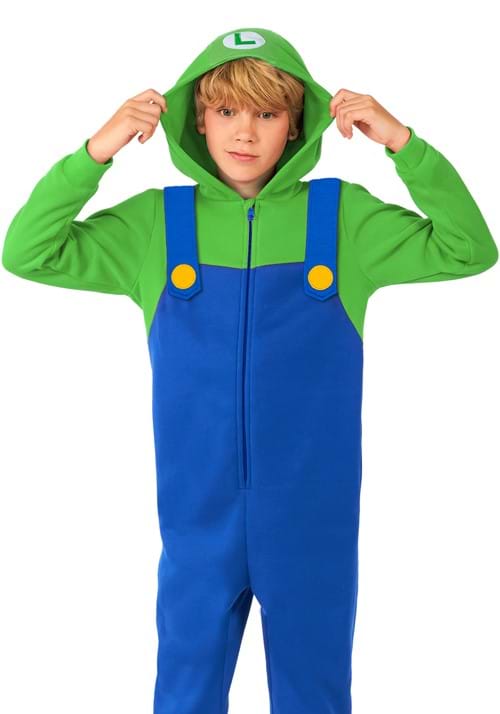 Super Mario Bros. Luigi Costume Onesie for Kids - US 2491