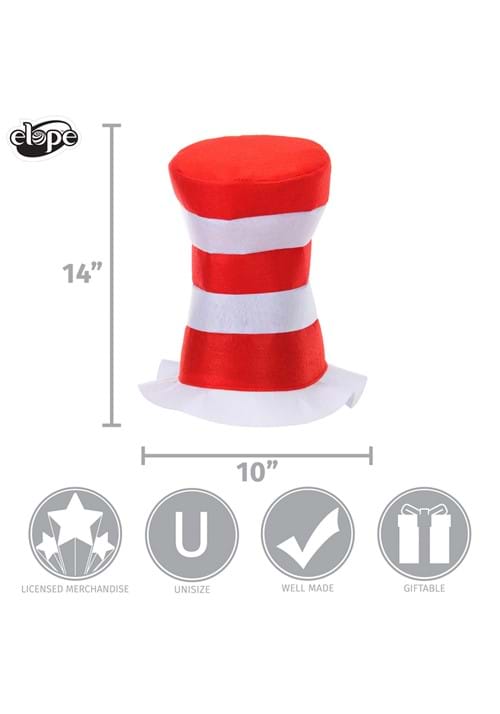 The Cat in the Hat Felt Stovepipe Costume Accessory for Kids - US 9312