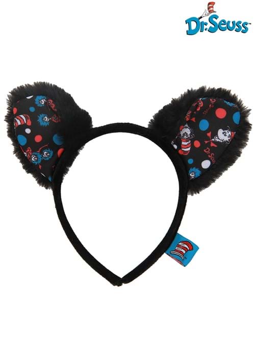 The Cat in the Hat Pattern Ears Costume Headband - US 8624