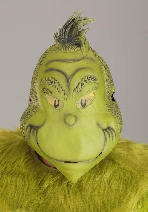 Plus Size The Grinch Deluxe Jumpsuit Costume with Latex Mask - US 6752