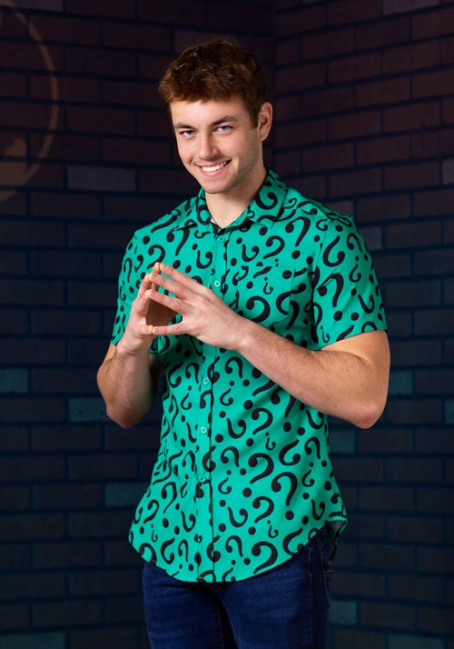 The Riddler Button Up Shirt for Adults - US 5641