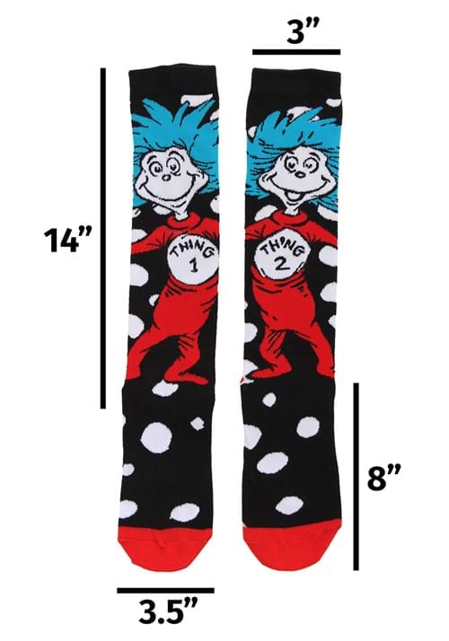 Thing 1 & Thing 2 Knee High Costume Socks - US 0594