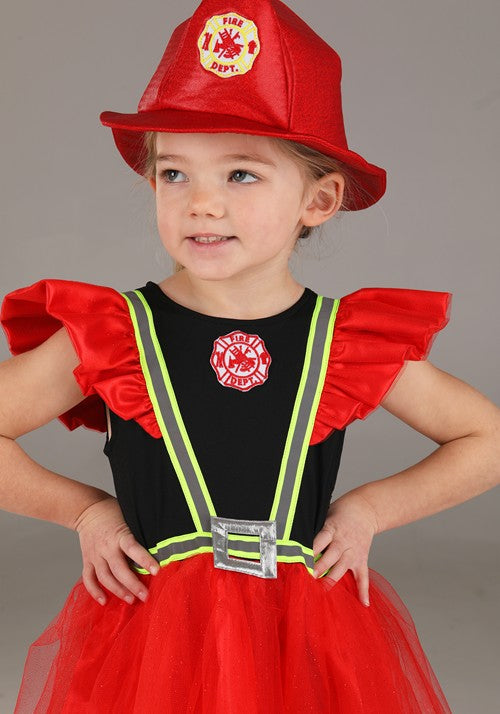 Frilly Firefighter Toddler Costume Dress - US 6035