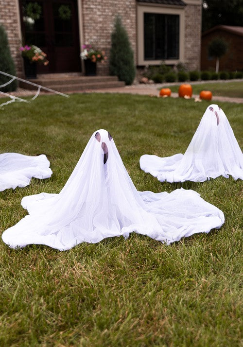 30-Inch Set of 3 White Ghostly Lawn Decoration - US 1213