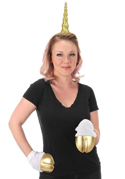 Gold Unicorn Costume Front Hooves - US 7223