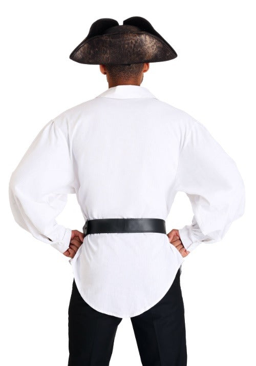 White Ruffled Pirate Costume Adult Shirt - US 6454
