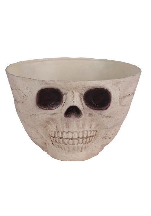 10-Inch Wide Skull Candy Bowl Decoration - US 0990