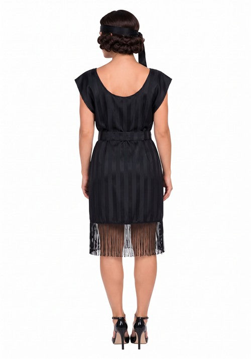 Women's Roaring 20's Black Flapper Costume Dress - US 2085