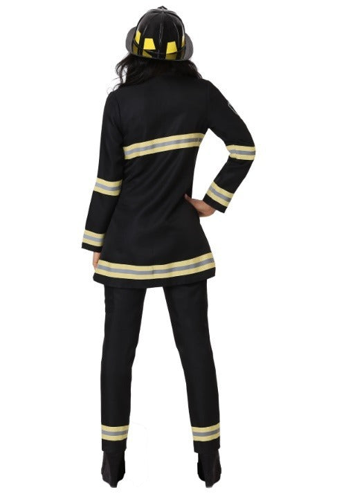 Women's Black Firefighter Costume - US 6784