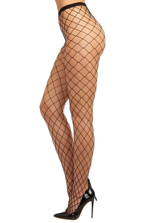 Black Fishnet Women's Costume Tights - US 6242