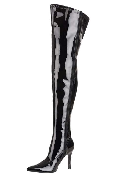 Black Patent Over the Knee Boots for Women - US 5251