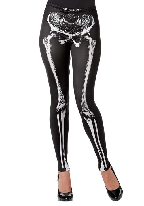 Black Skeleton Leggings for Women - US 1454