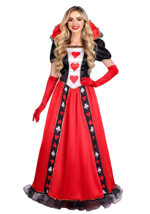 Women's Crimson Queen of Hearts Costume Dress - US 3731