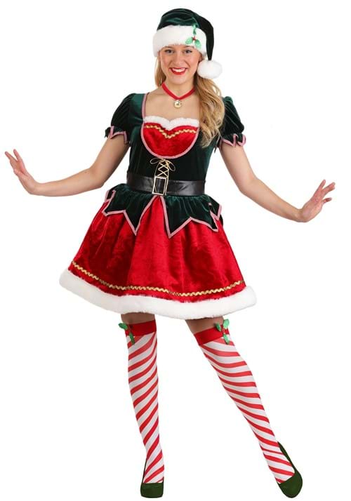 Women's Deluxe Festive Elf Costume - US 4220