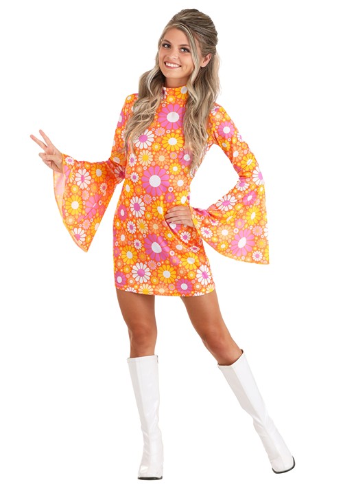 Far Out Flower Costume Dress for Women - US 8236