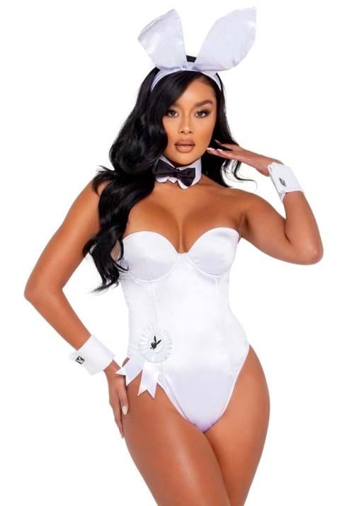 Women's Playboy White Bunny Costume - US 2108